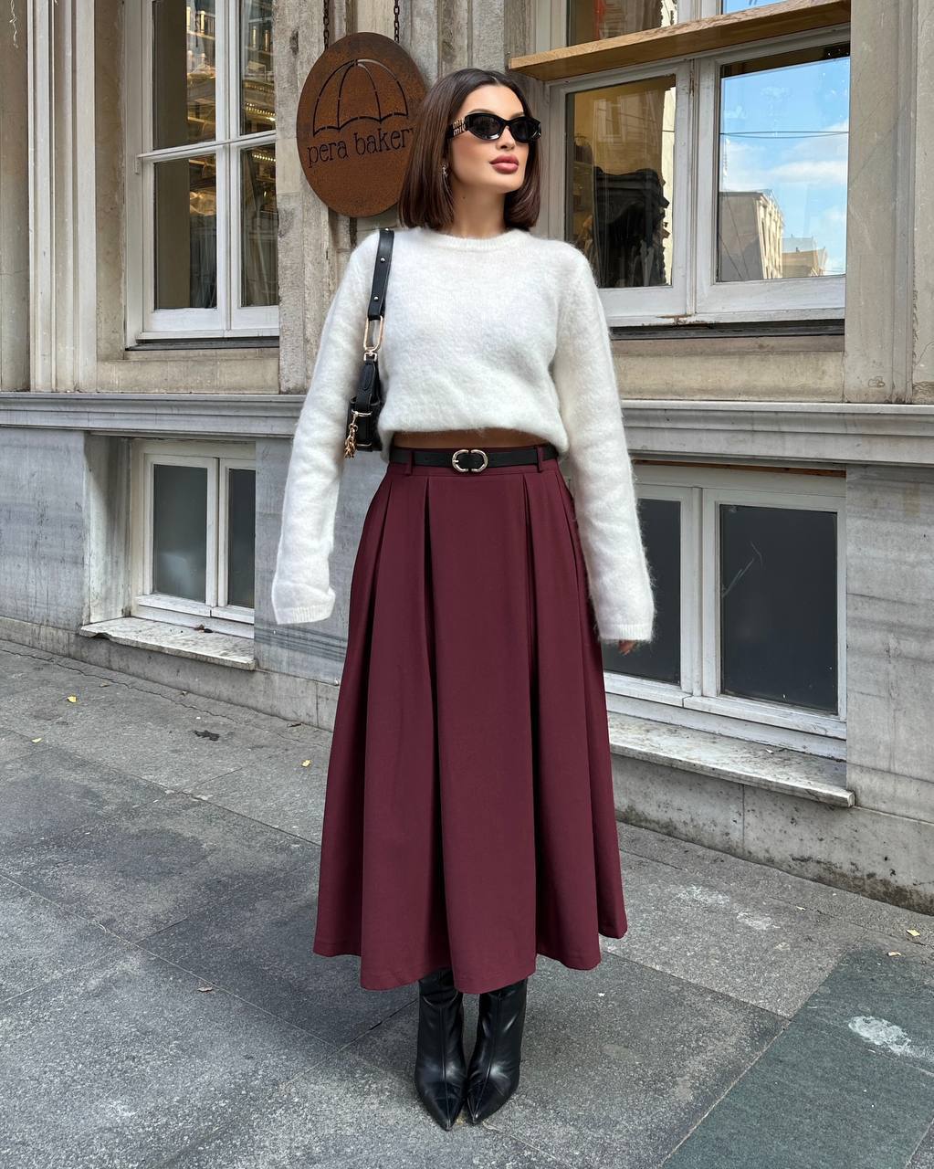 Jupe Marocaine-Bordeaux & Noir