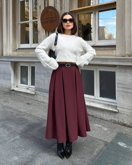 Jupe Marocaine-Bordeaux & Noir